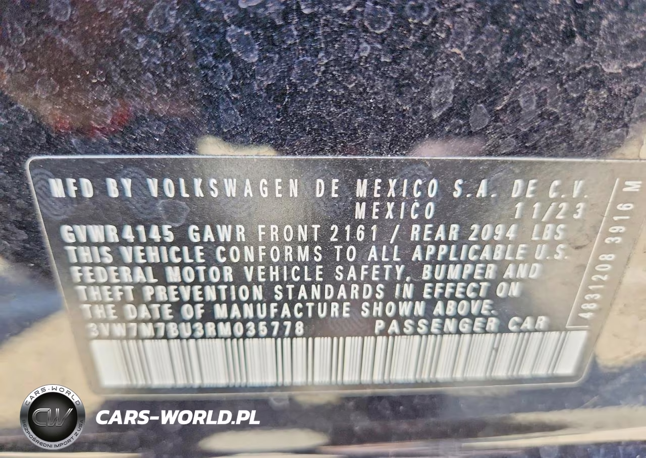 2024 Volkswagen Jetta Se VIN:3VW7M7BU3RM035778 - 12