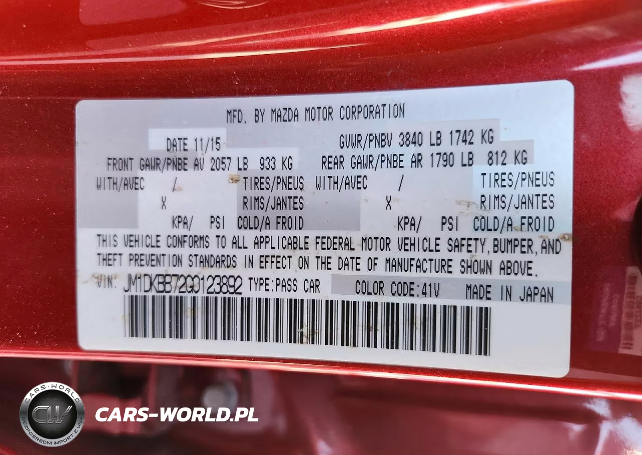 2016 Mazda Cx-3 Sport VIN:JM1DKBB72G0123892 - 12