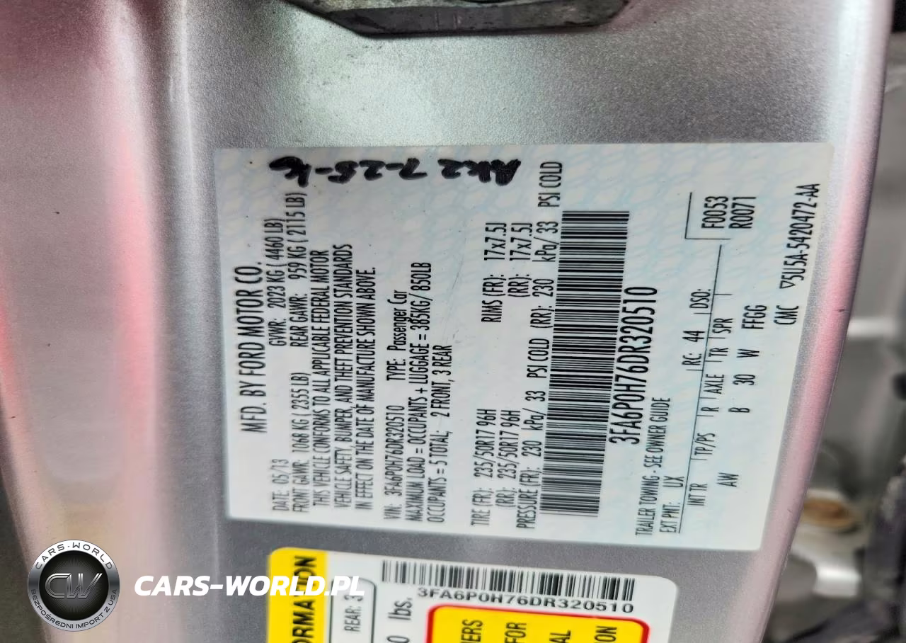 2013 Ford Fusion Se VIN:3FA6P0H76DR320510 - 12
