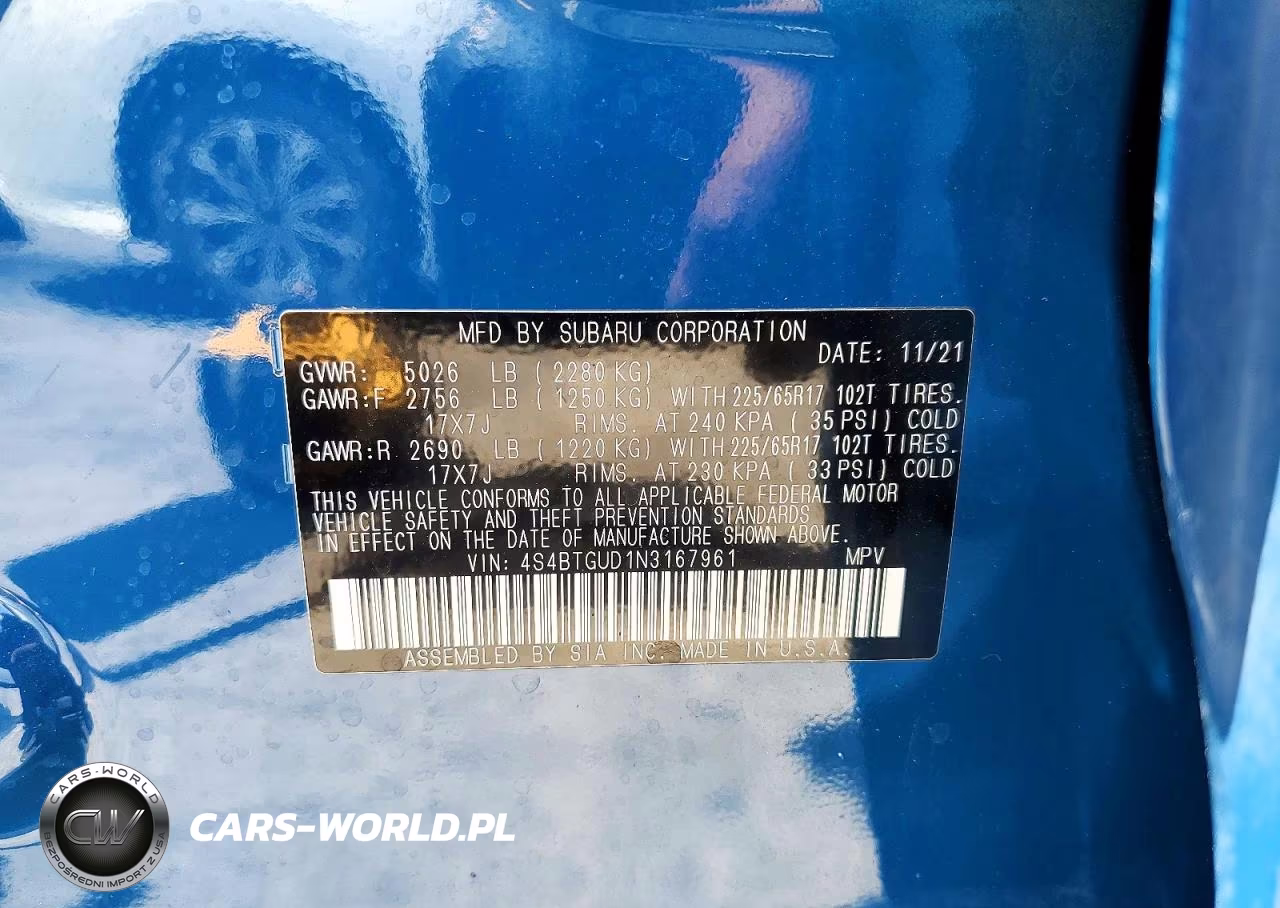 2022 Subaru Outback Wilderness VIN:4S4BTGUD1N3167961 - 14