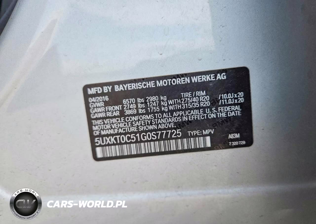 2016 BMW X5 VIN:5UXKT0C51G0S77725 - 12