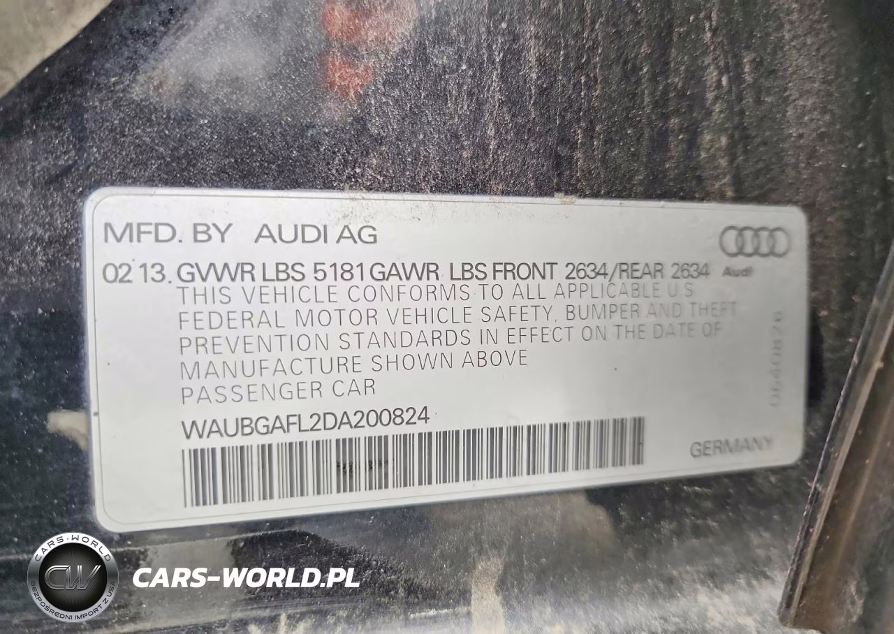 2013 Audi S4 Premium Plus VIN:WAUBGAFL2DA200824 - 12
