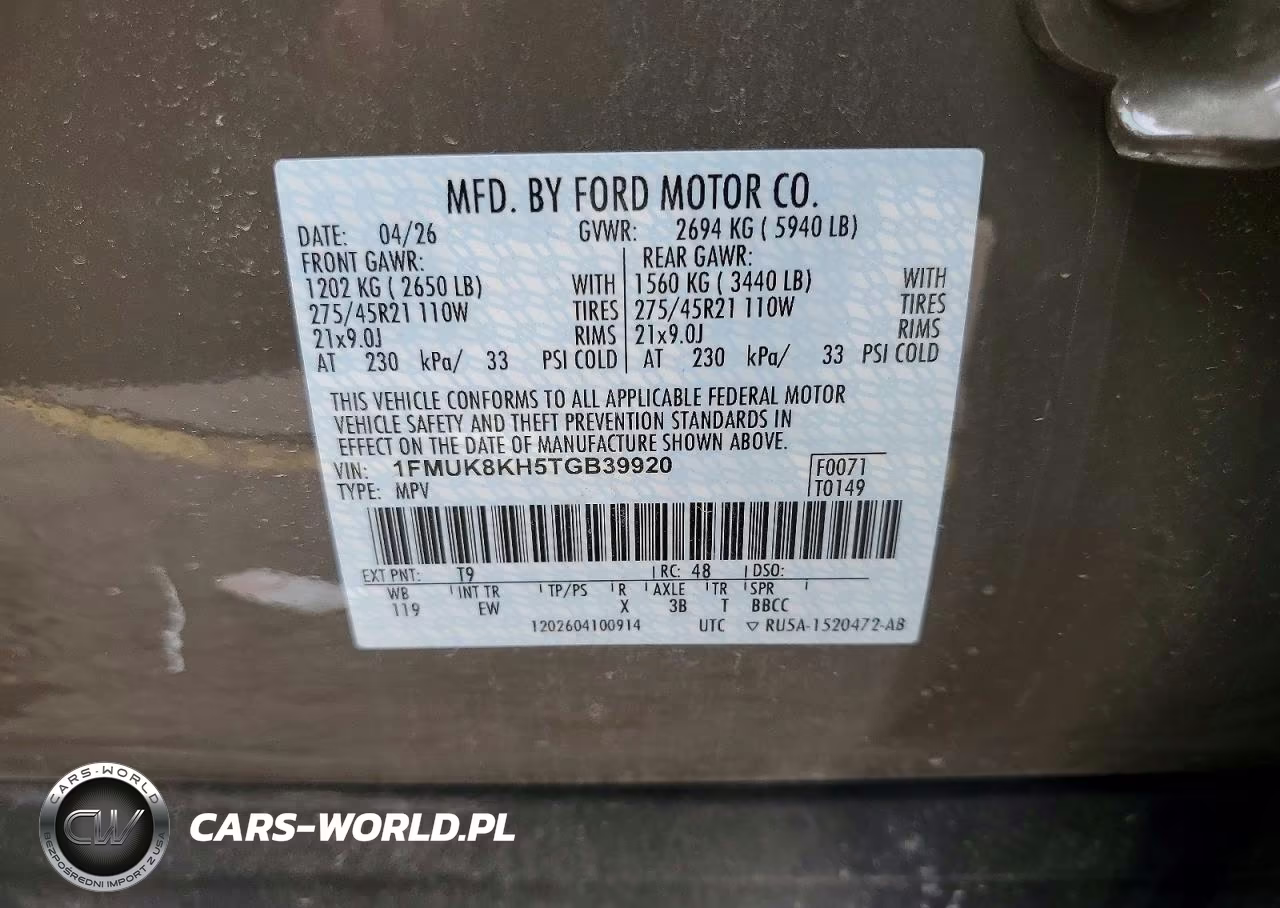 2026 Ford Explorer St-Line VIN:1FMUK8KH5TGB39920 - 13