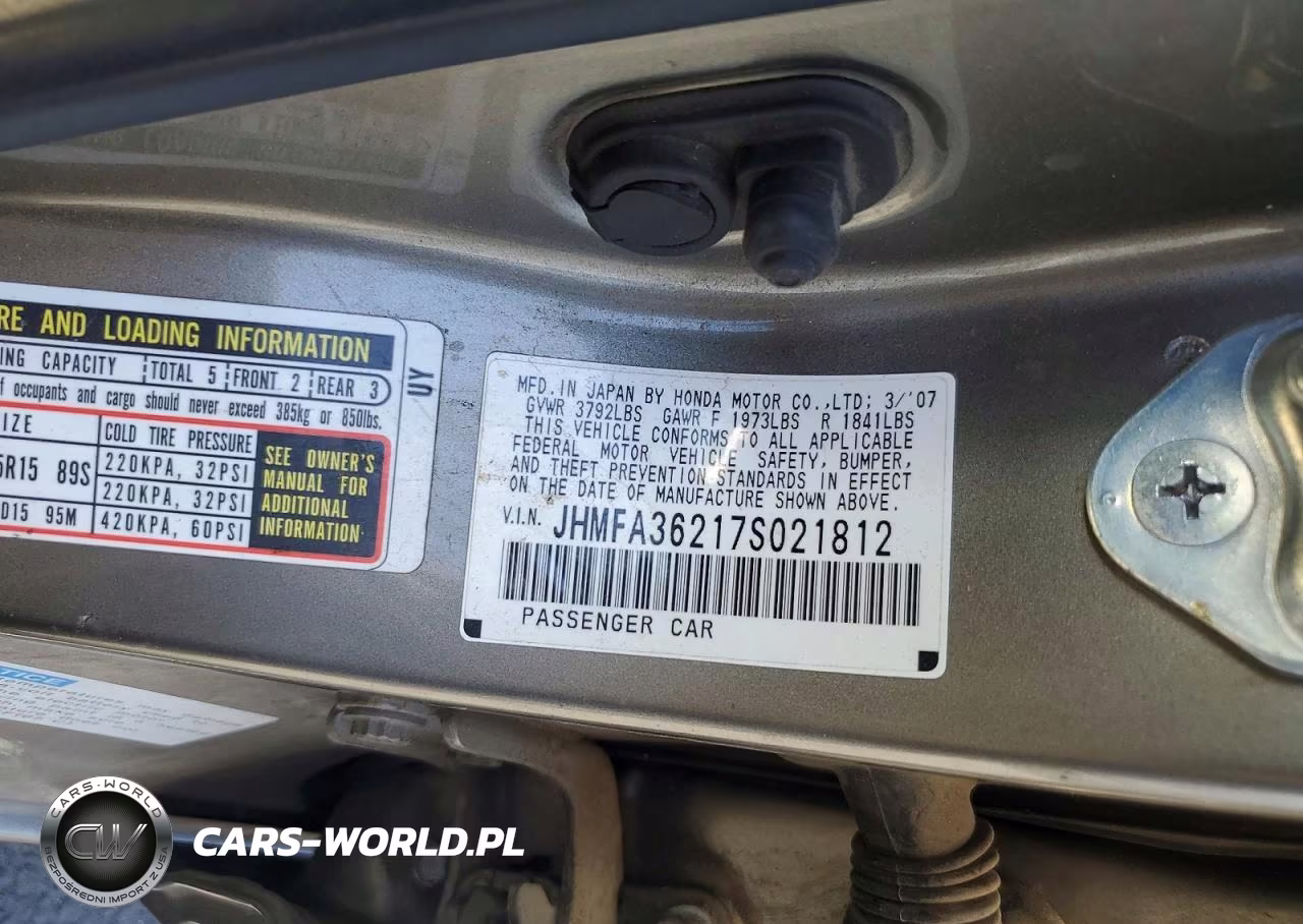 2007 Honda Civic Hybrid VIN:JHMFA36217S021812 - 12