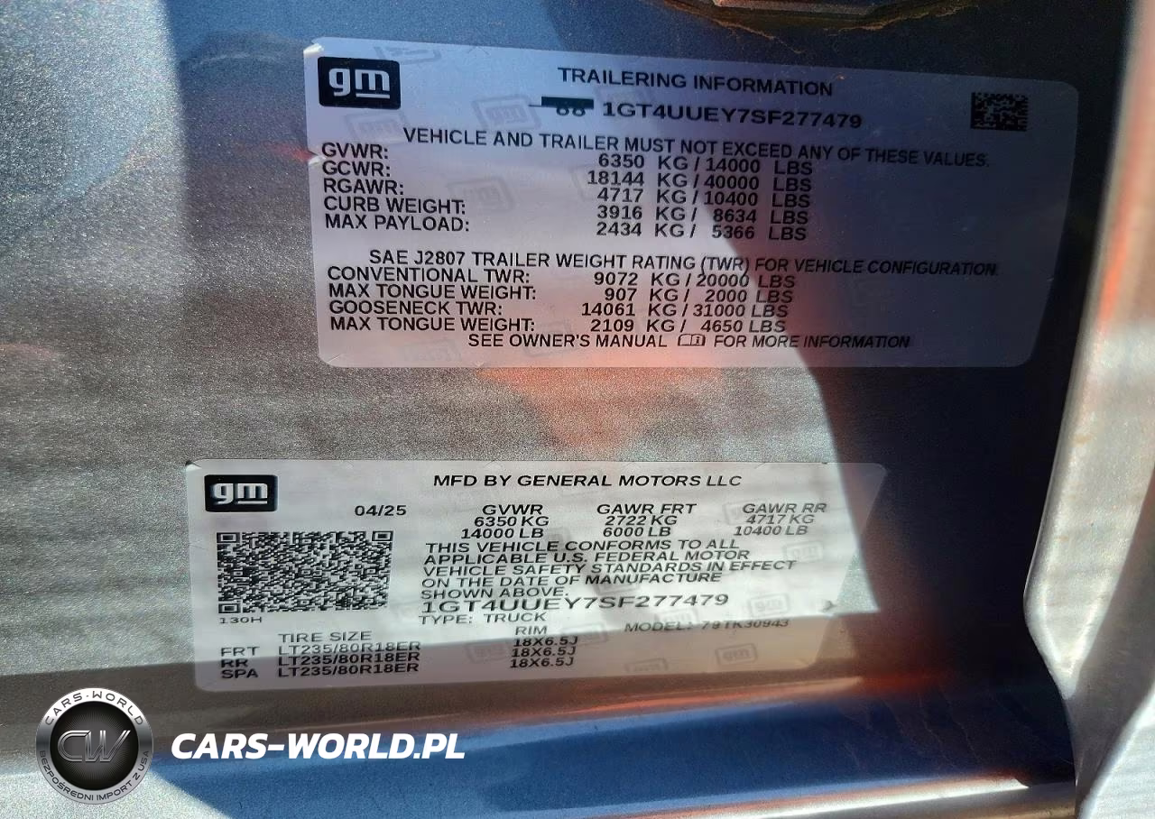 2025 GMC Sierra K3500 Slt VIN:1GT4UUEY7SF277479 - 13