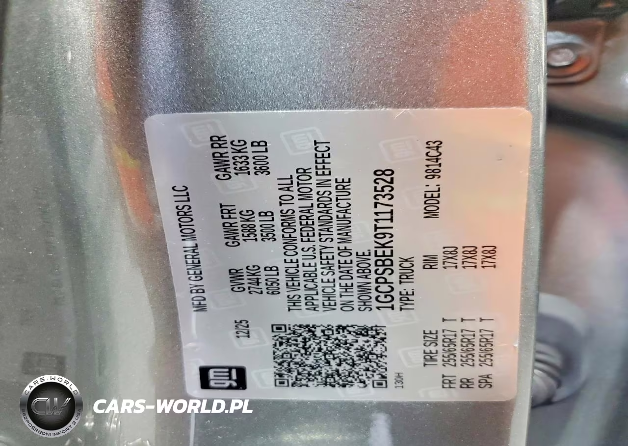 2026 Chevrolet Colorado VIN:1GCPSBEK9T1173528 - 13