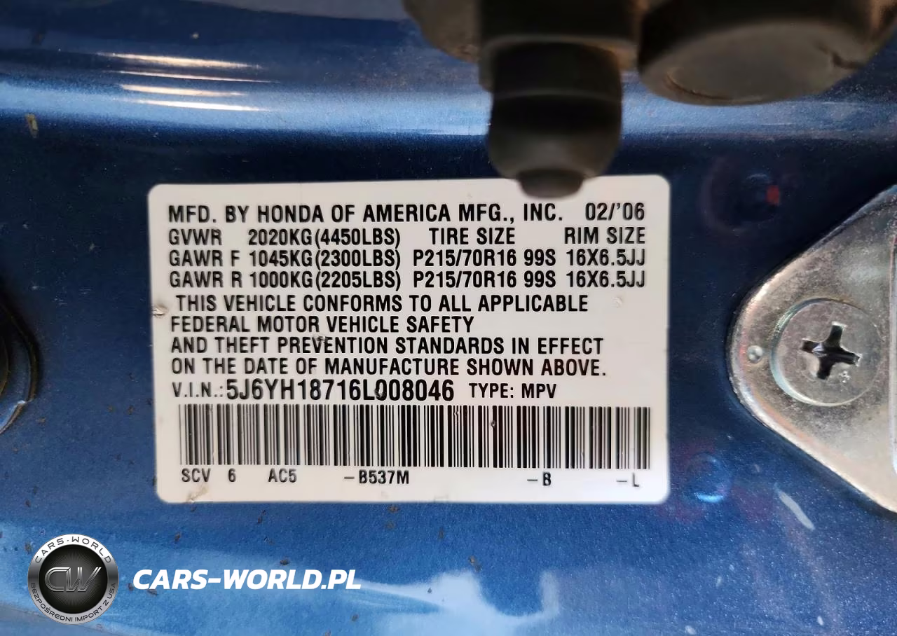 2006 Honda Element Ex VIN:5J6YH18716L008046 - 12