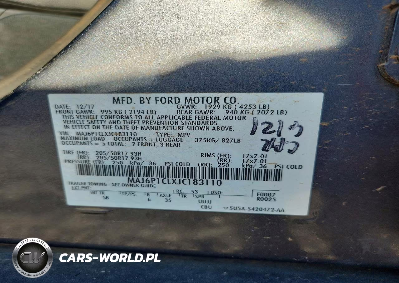 2018 Ford Ecosport Ses VIN:MAJ6P1CLXJC183110 - 12