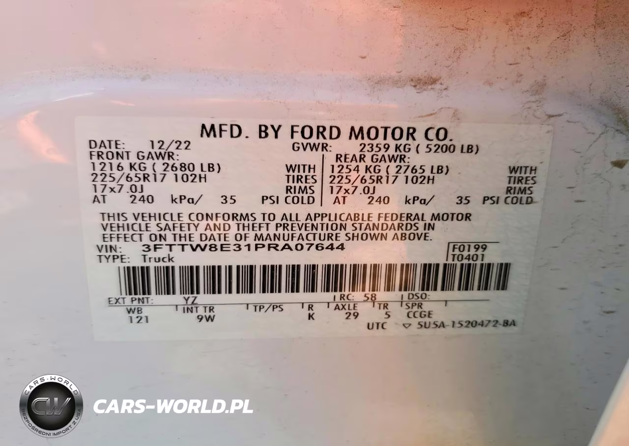 2023 Ford Maverick Xl VIN:3FTTW8E31PRA07644 - 12