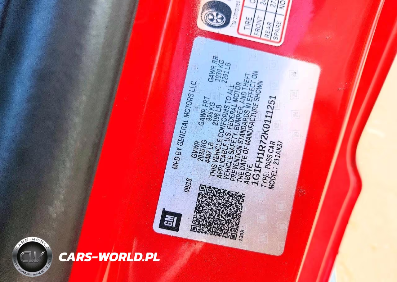 2019 Chevrolet Camaro Ss VIN:1G1FH1R72K0111251 - 12