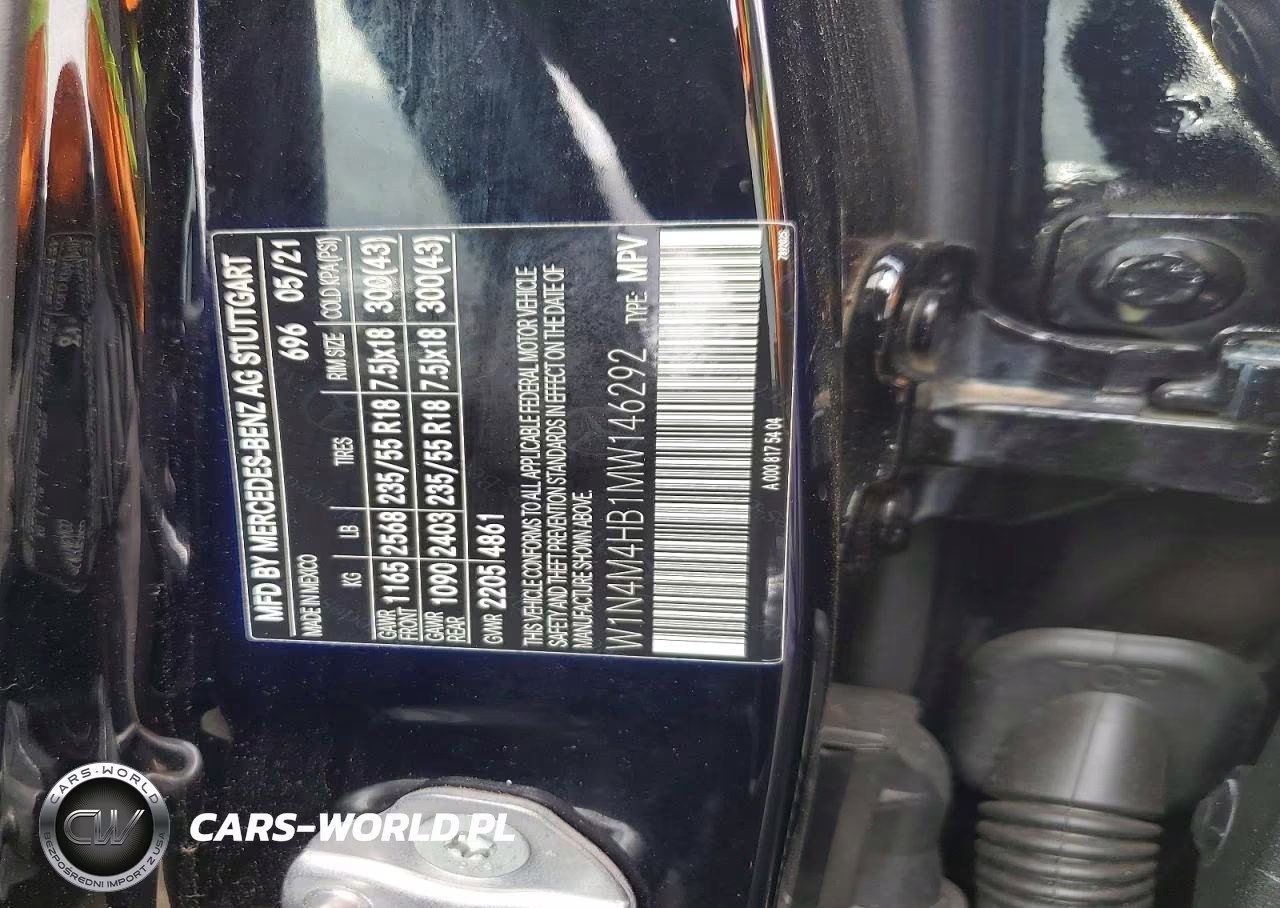 2021 Mercedes-Benz Glb 250 4Matic VIN:W1N4M4HB1MW146292 - 13