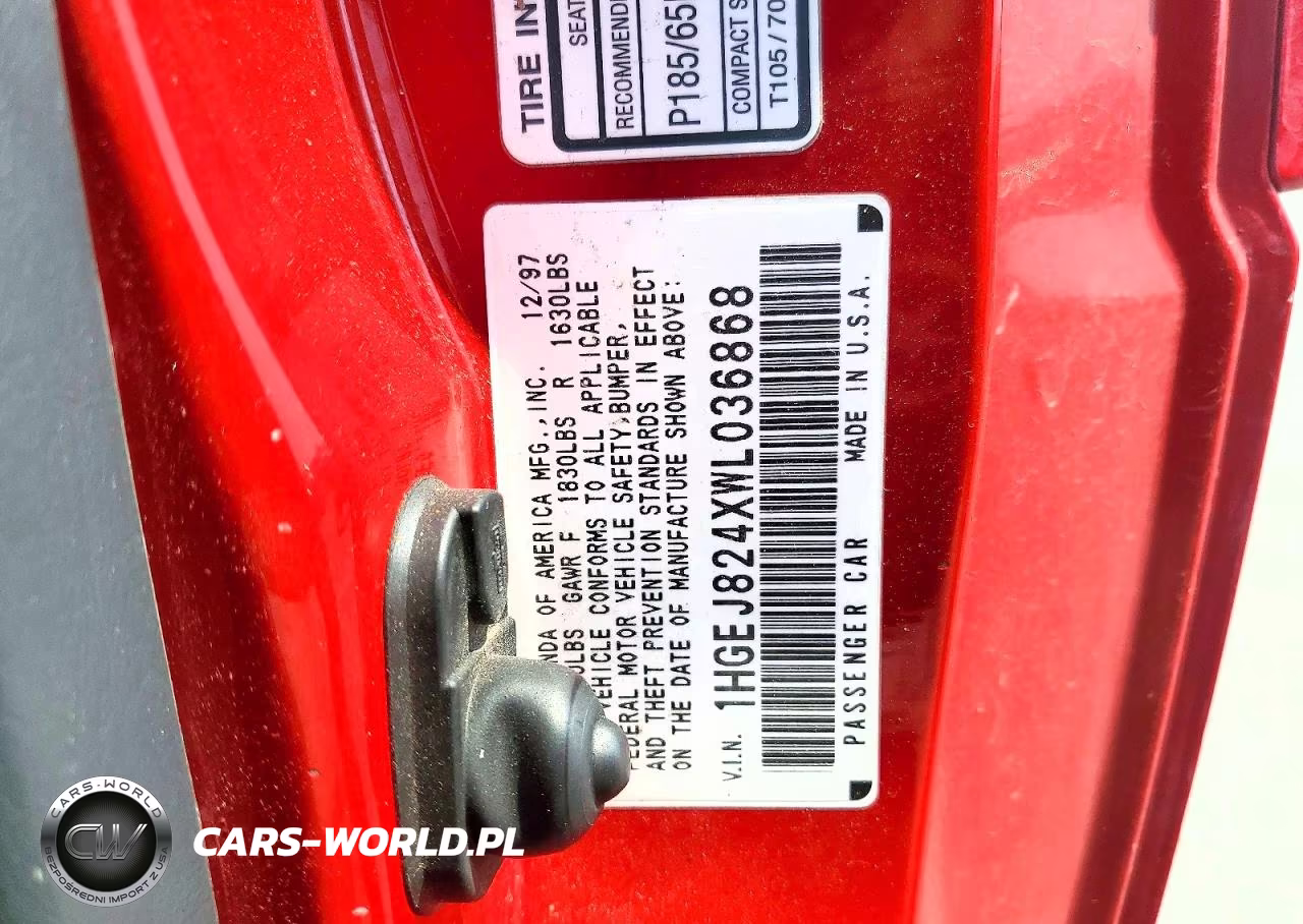 1998 Honda Civic Ex VIN:1HGEJ824XWL036868 - 13