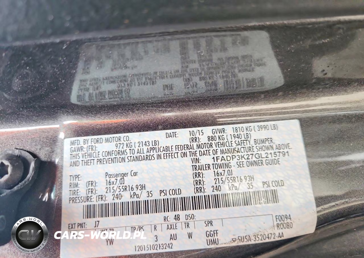 2016 Ford Focus Se VIN:1FADP3K27GL215791 - 12