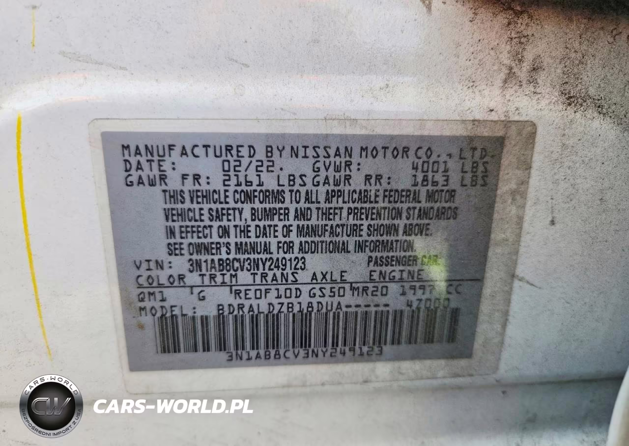2022 Nissan Sentra Sv VIN:3N1AB8CV3NY249123 - 12