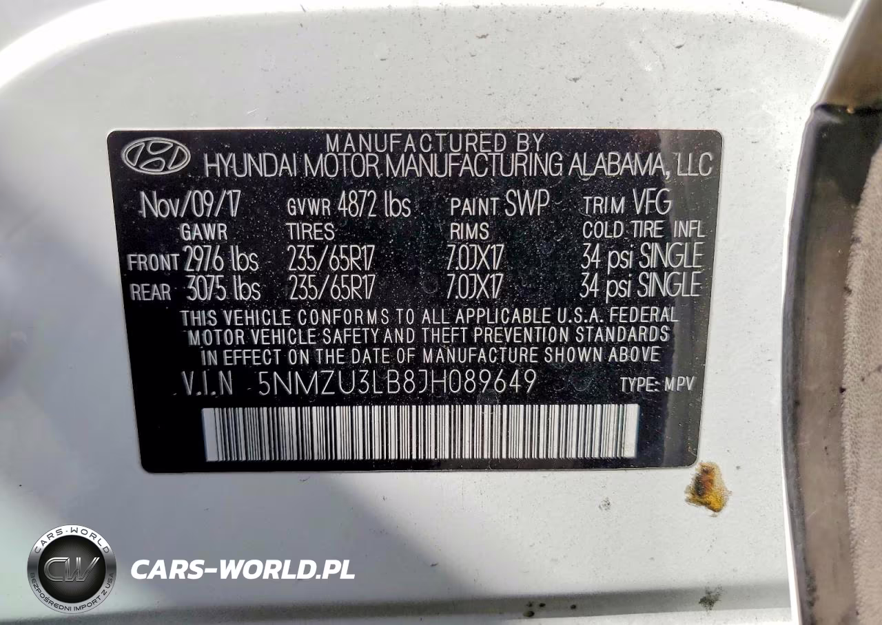 2018 Hyundai Santa Fe Sport Sport Base VIN:5NMZU3LB8JH089649 - 13