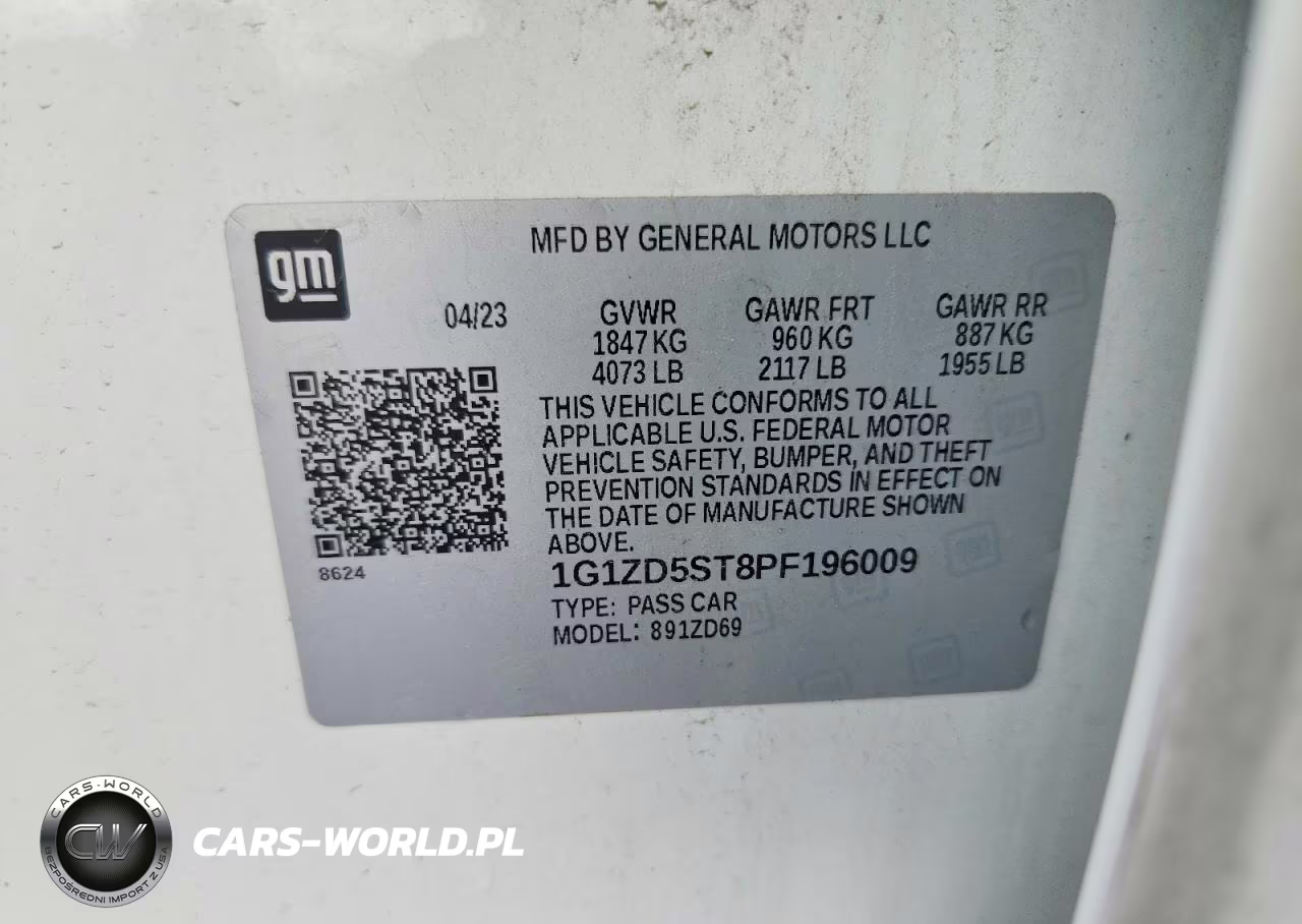 2023 Chevrolet Malibu Lt VIN:1G1ZD5ST8PF196009 - 12