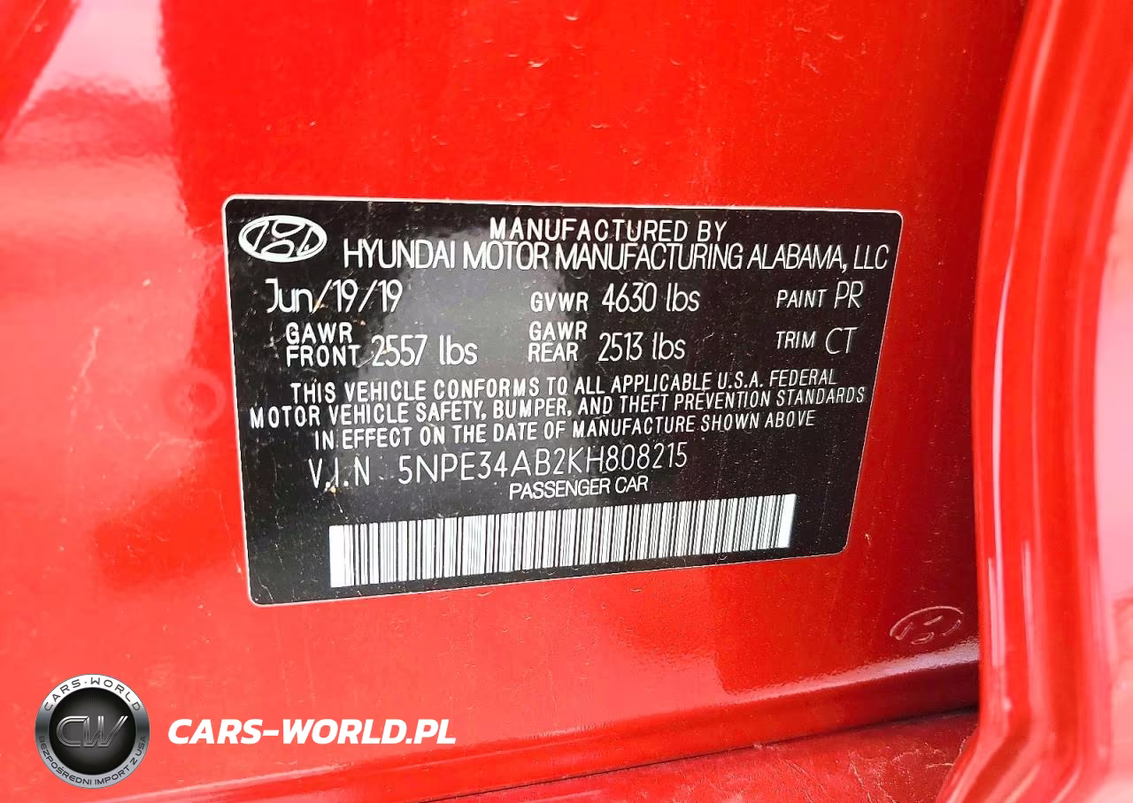2019 Hyundai Sonata Limited Turbo VIN:5NPE34AB2KH808215 - 12