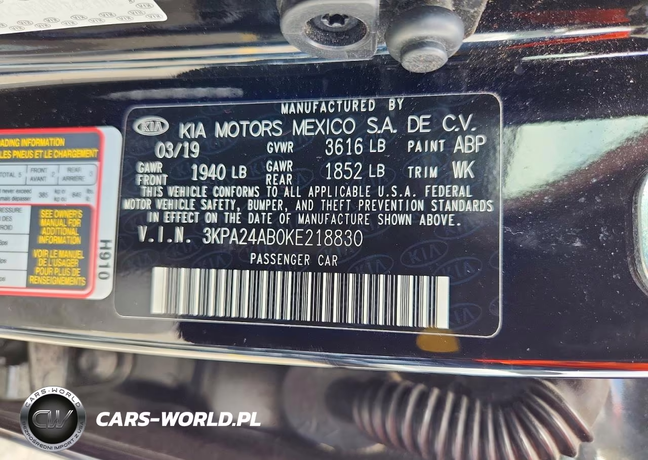 2019 Kia Rio S VIN:3KPA24AB0KE218830 - 12