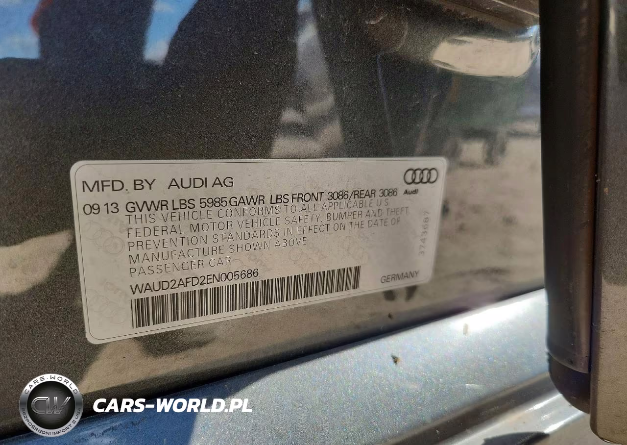 2014 Audi S8 Quattro VIN:WAUD2AFD2EN005686 - 13