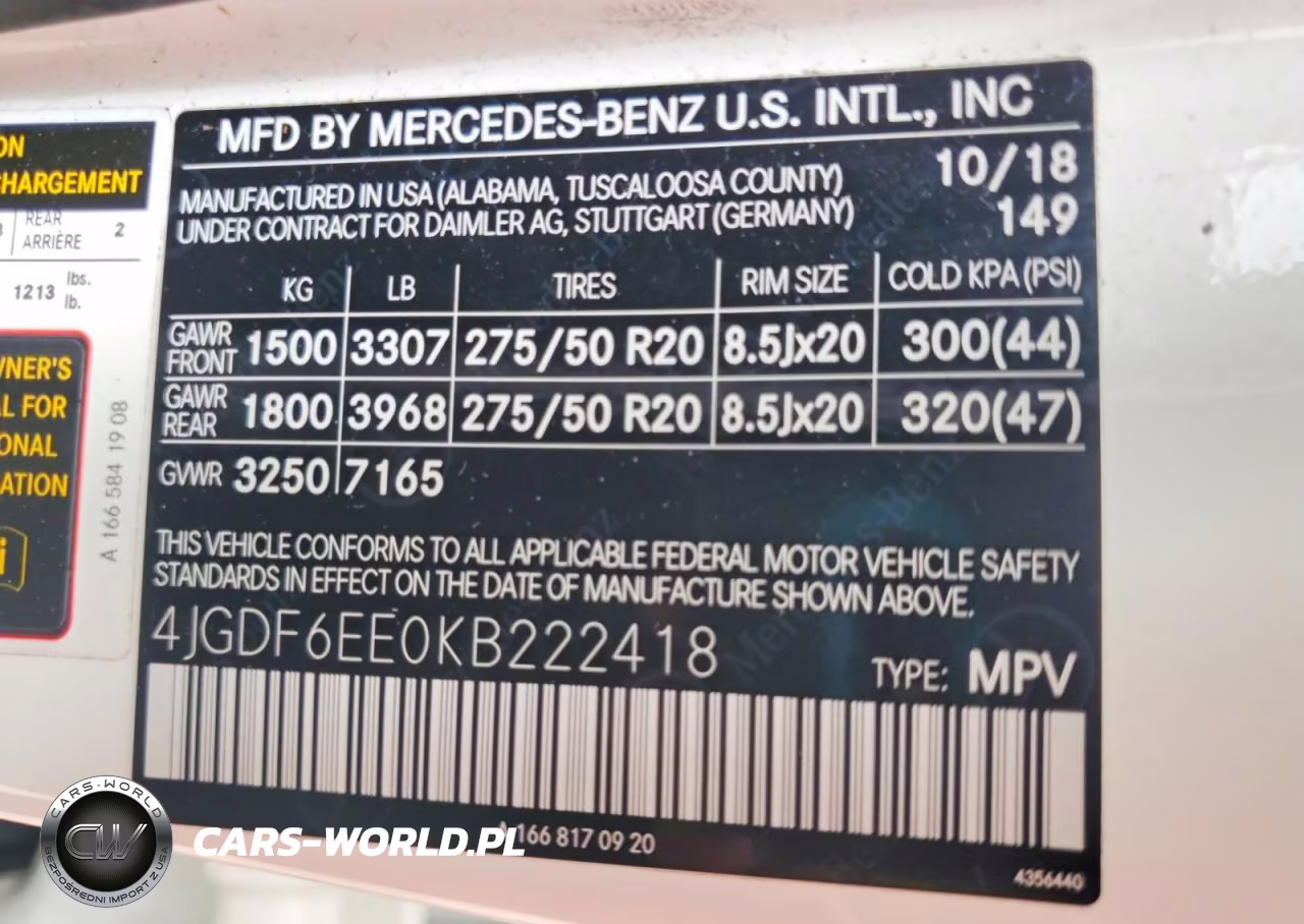 2019 Mercedes-Benz Gls 450 4Matic VIN:4JGDF6EE0KB222418 - 13