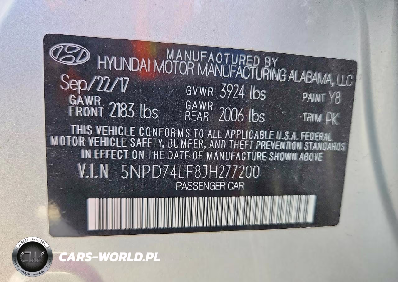 2018 Hyundai Elantra Se VIN:5NPD74LF8JH277200 - 12