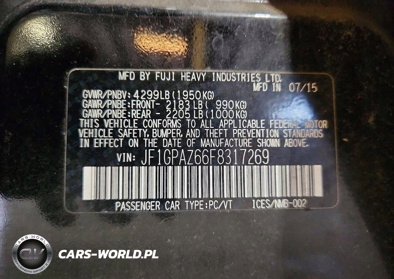 2015 Subaru Impreza Sport Limited VIN:JF1GPAZ66F8317269 - 12