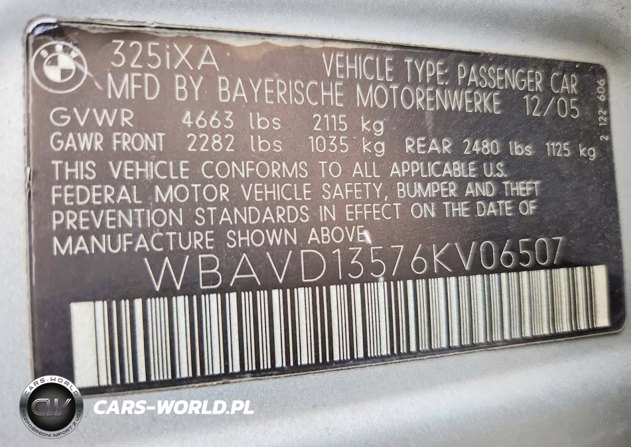 2006 BMW 325 Xi VIN:WBAVD13576KV06507 - 12