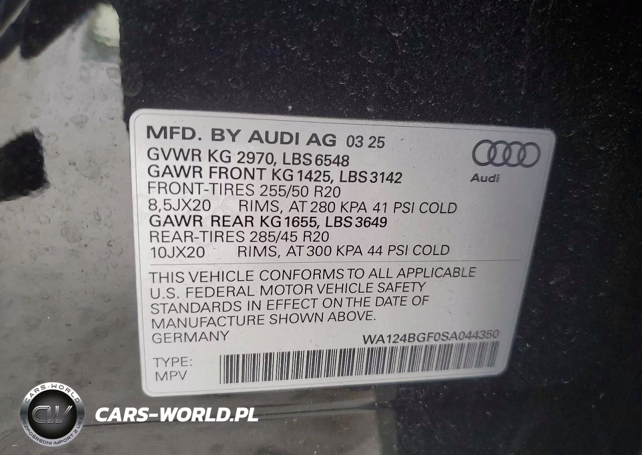 2025 Audi Q6 E-Tron Premium Plus VIN:WA124BGF0SA044350 - 14