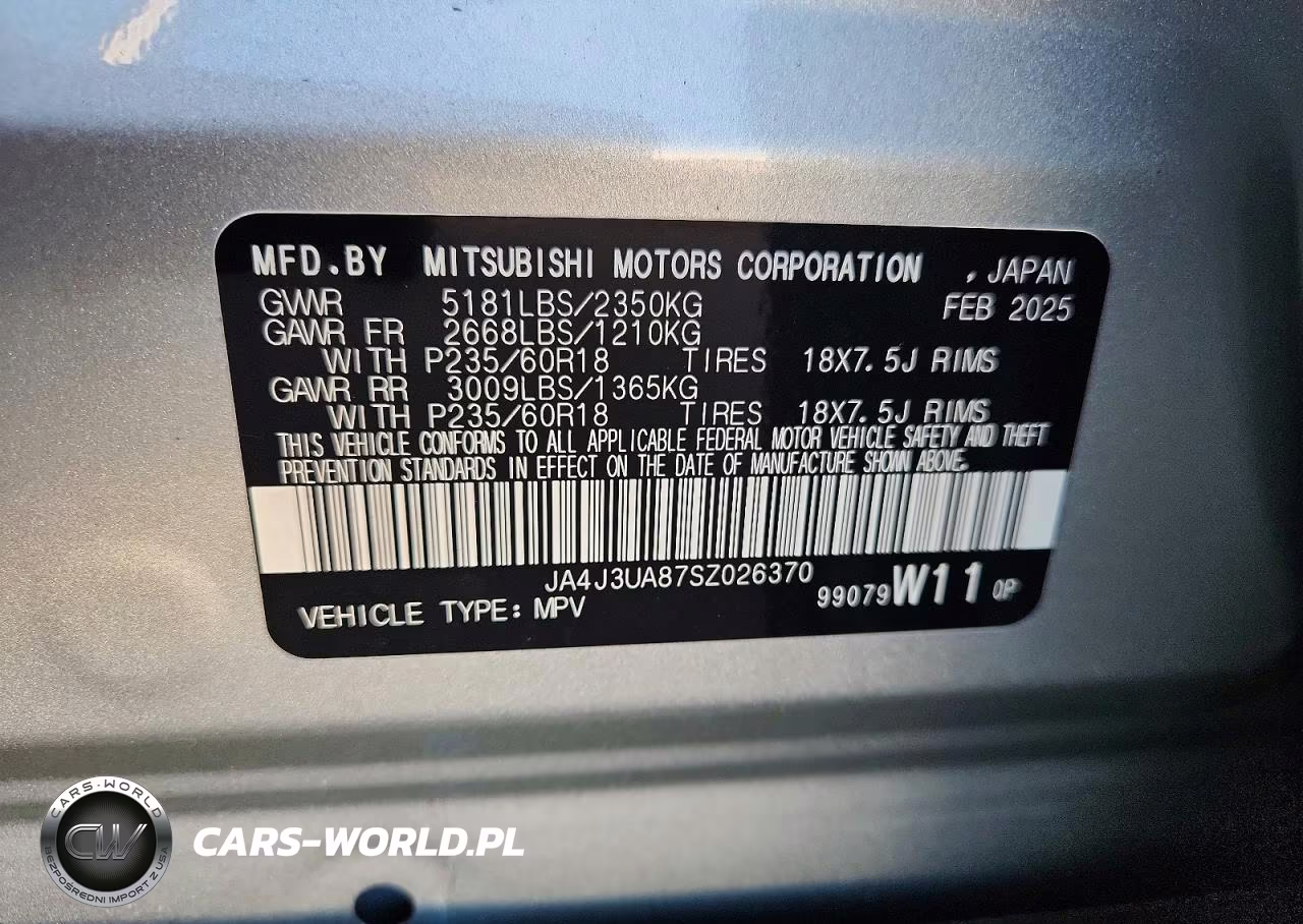 2025 Mitsubishi Outlander Es VIN:JA4J3UA87SZ026370 - 13