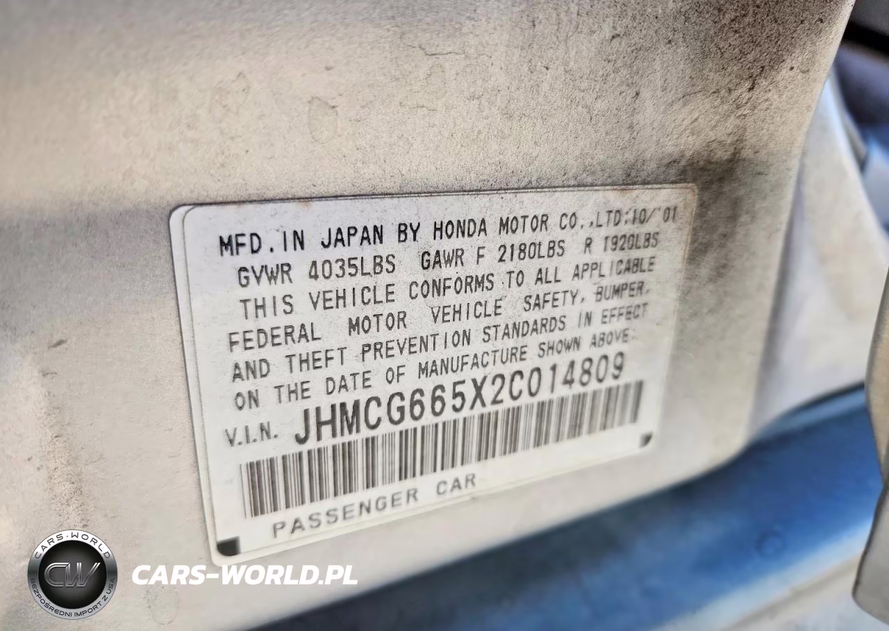 2002 Honda Accord Lx VIN:JHMCG665X2C014809 - 13