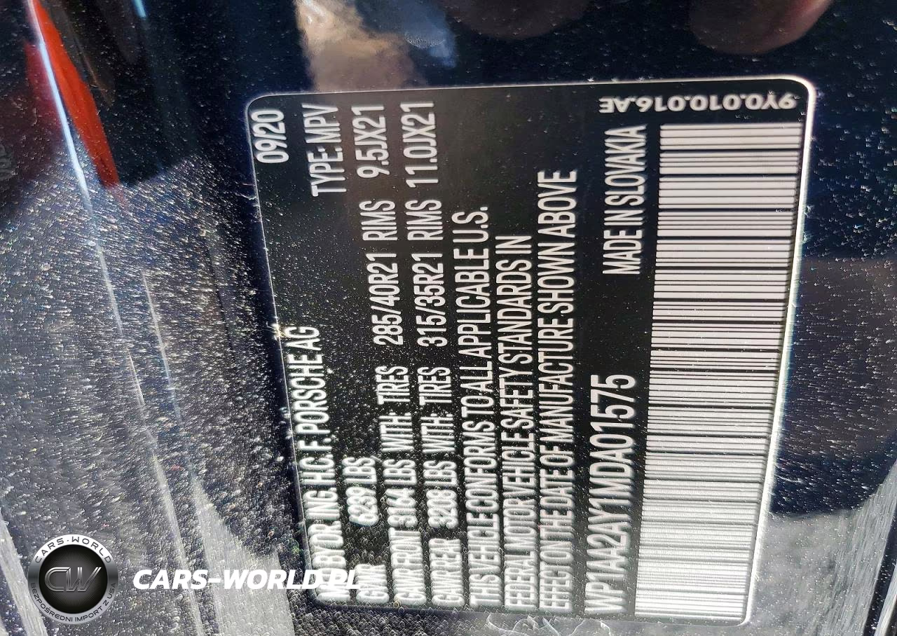 2021 Porsche Cayenne VIN:WP1AA2AY1MDA01575 - 13