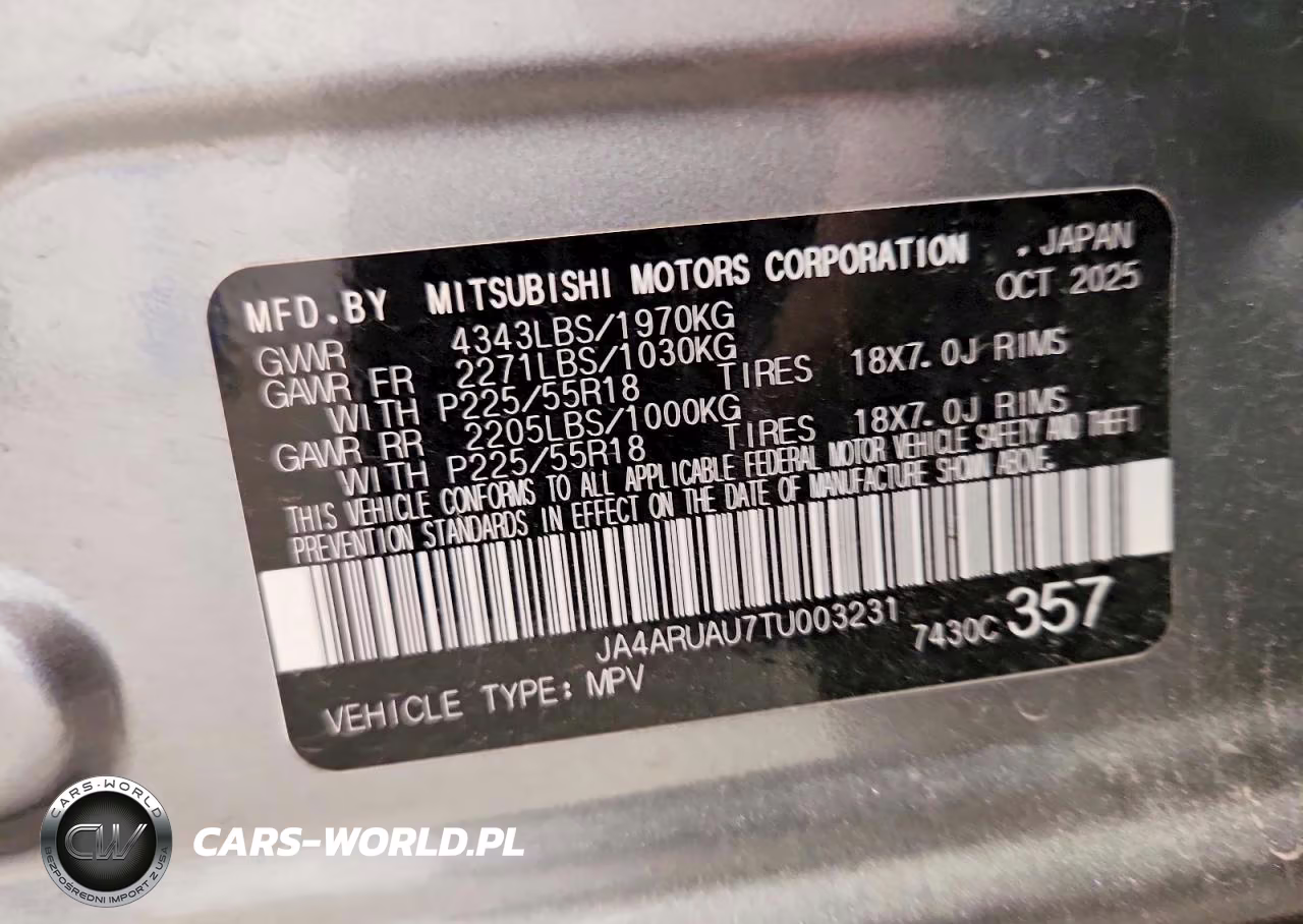 2026 Mitsubishi Outlander Sport S-Se VIN:JA4ARUAU7TU003231 - 13