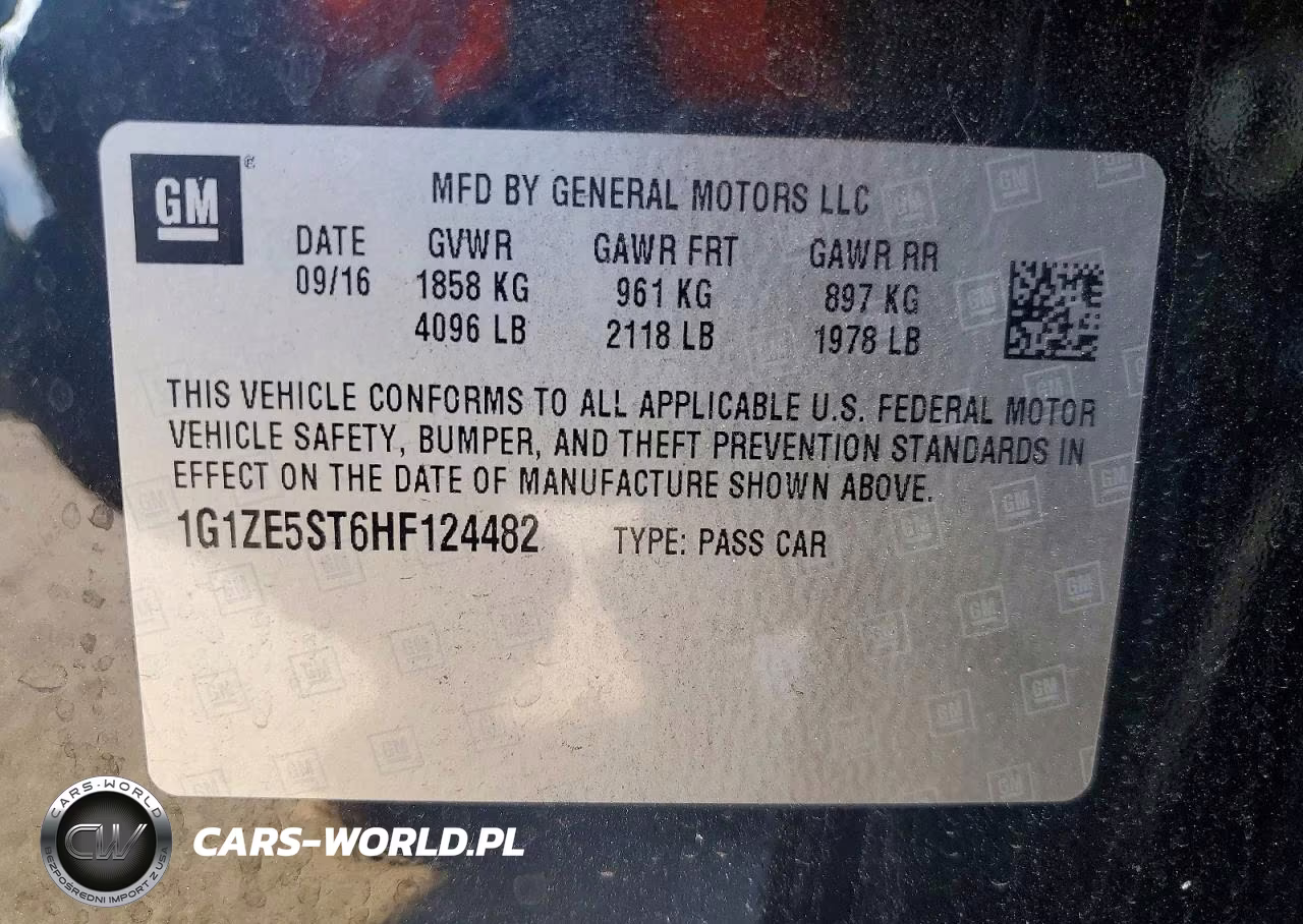 2017 Chevrolet Malibu Lt VIN:1G1ZE5ST6HF124482 - 12