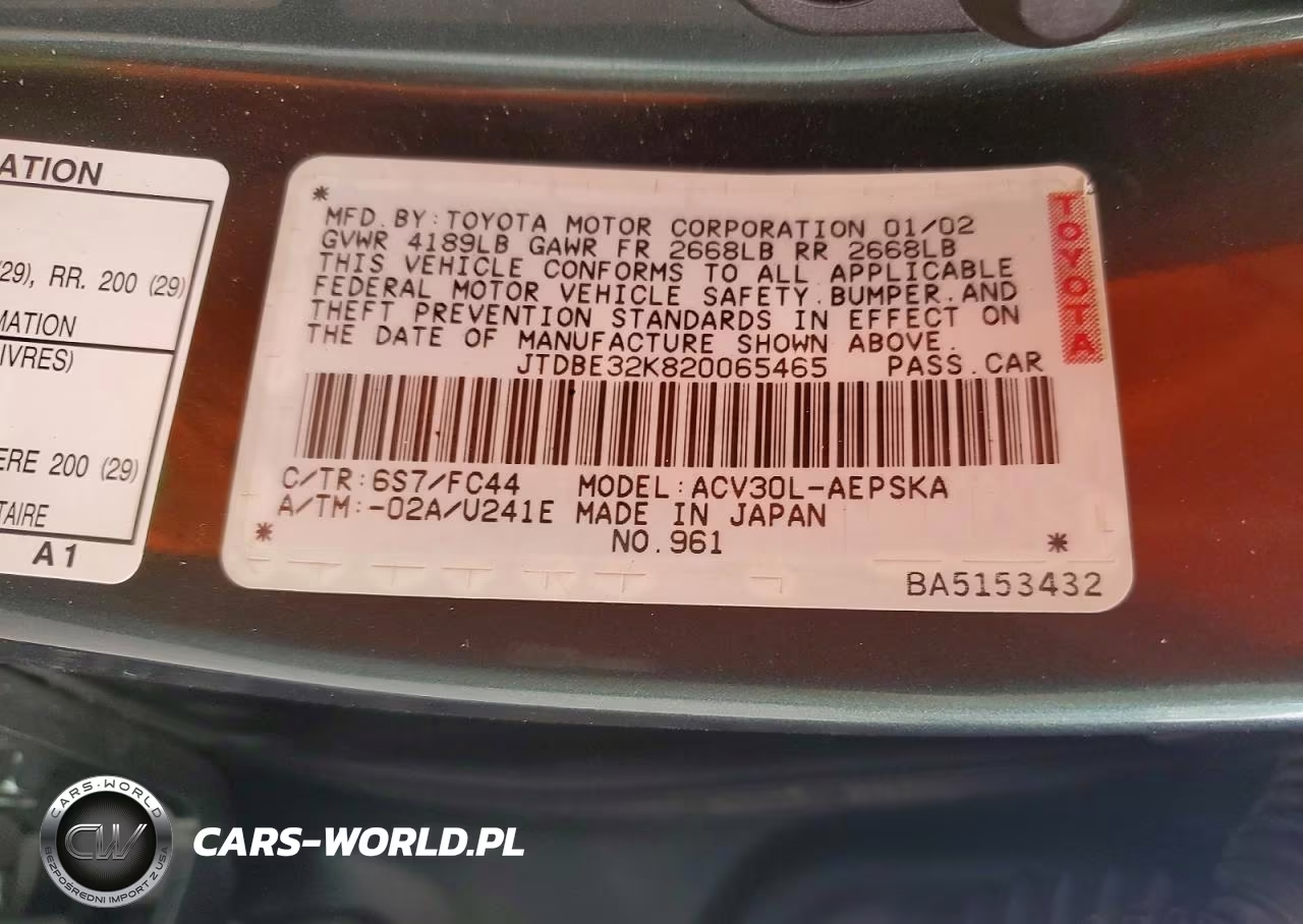 2002 Toyota Camry Se VIN:JTDBE32K820065465 - 13