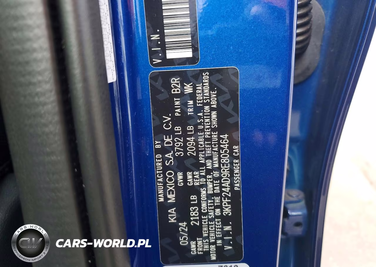 2024 Kia Forte Lxs VIN:3KPF24AD9RE805464 - 12
