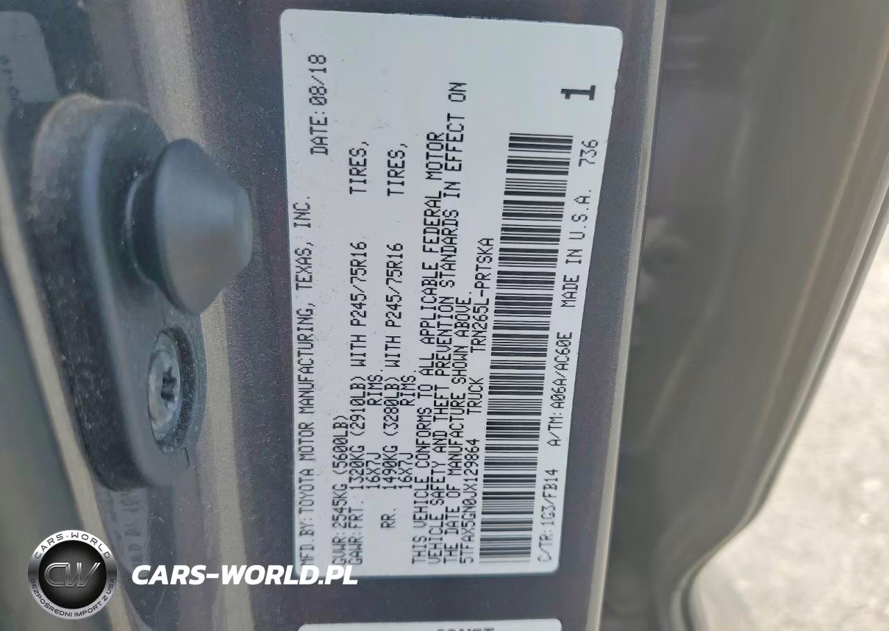 2018 Toyota Tacoma Sr VIN:5TFAX5GN0JX129864 - 13