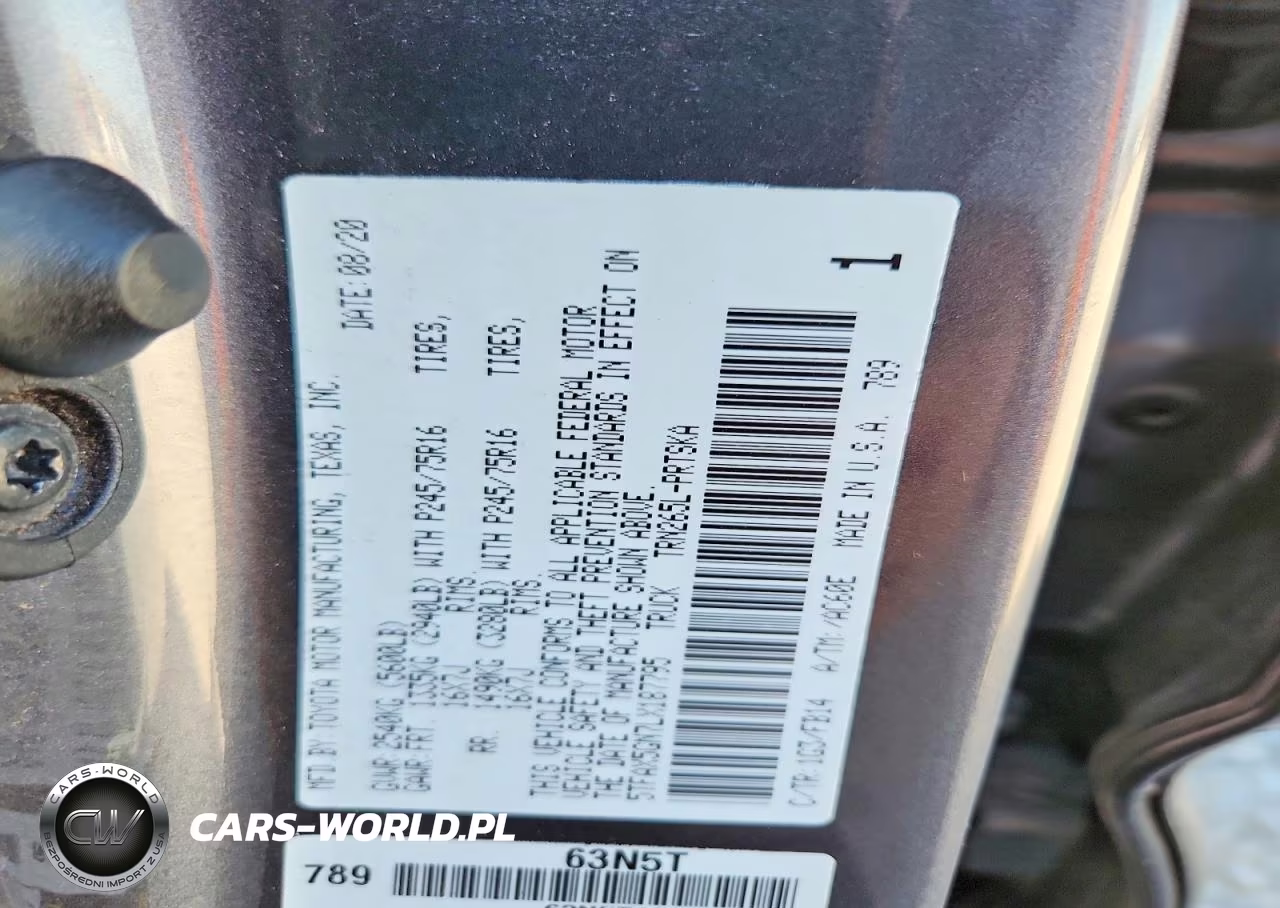 2020 Toyota Tacoma Sr VIN:5TFAX5GN7LX187795 - 12