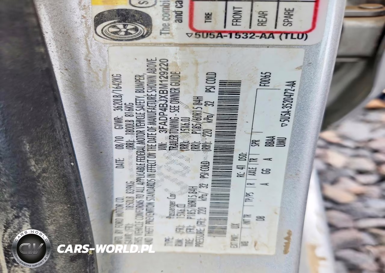 2011 Ford Fiesta Se VIN:3FADP4BJXBM129220 - 12