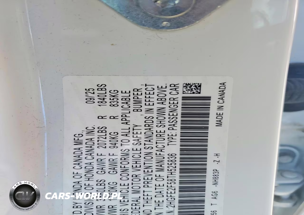 2026 Honda Civic Sport VIN:2HGFE2F58TH525836 - 12