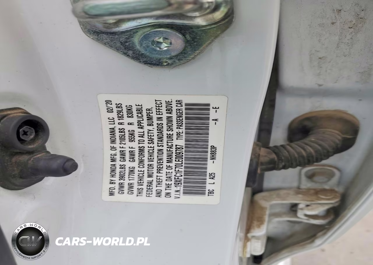 2020 Honda Civic Exl VIN:19XFC1F70LE009787 - 12