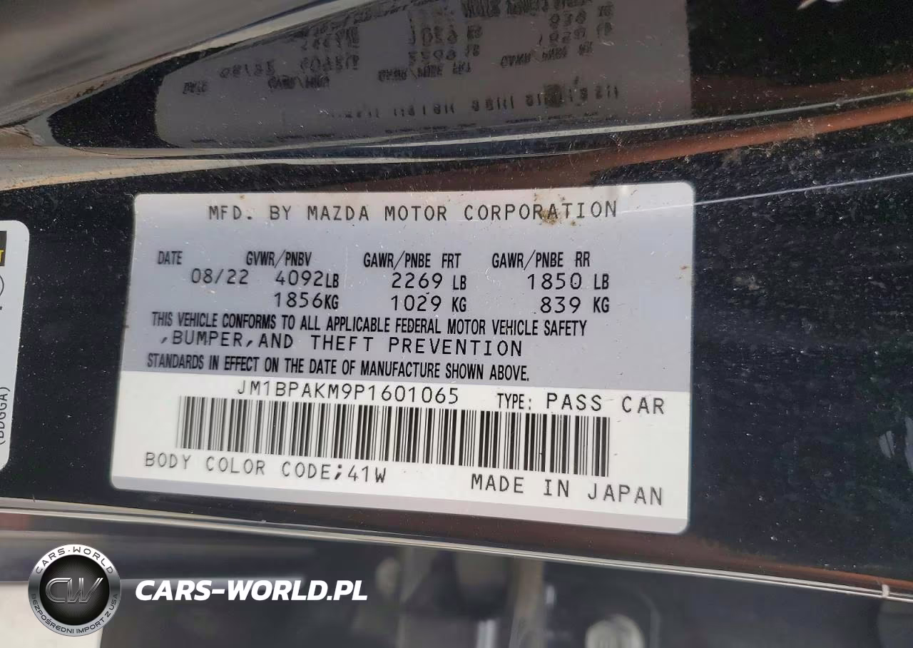 2023 Mazda 3 Select VIN:JM1BPAKM9P1601065 - 12