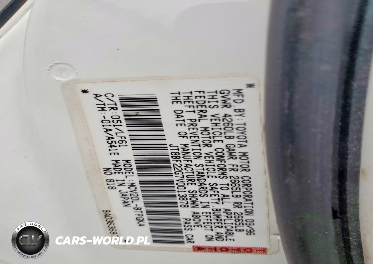1997 Lexus Es 300 VIN:JT8BF22G7V0013878 - 12