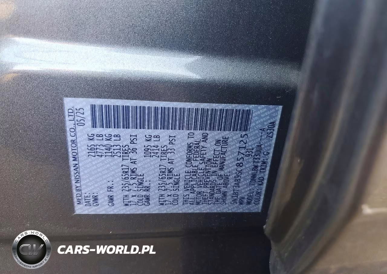 2025 Nissan Rogue S VIN:5N1BT3AB9SC857125 - 13