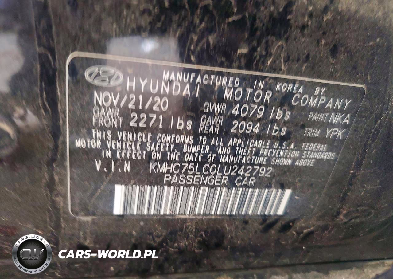2020 Hyundai Ioniq Se VIN:KMHC75LC0LU242792 - 12