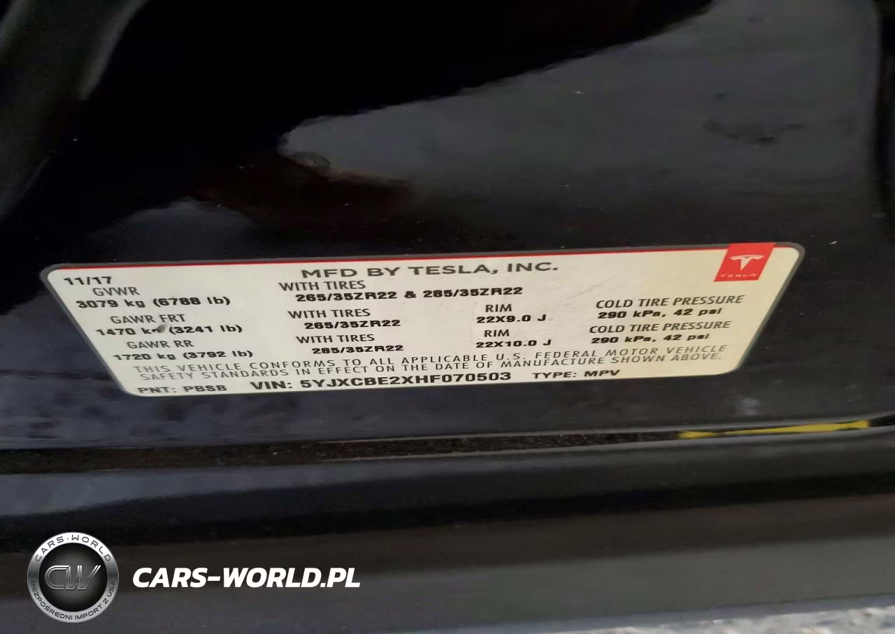 2017 Tesla Model X VIN:5YJXCBE2XHF070503 - 13