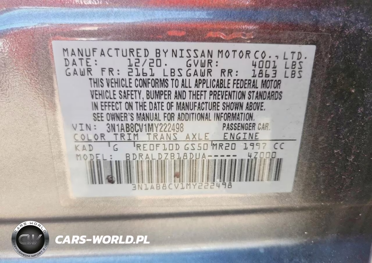 2021 Nissan Sentra Sv VIN:3N1AB8CV1MY222498 - 12