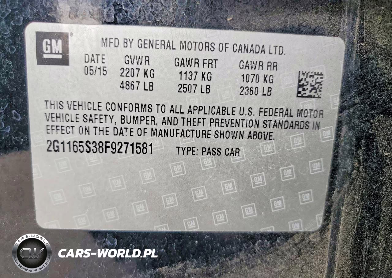 2015 Chevrolet Impala Ltz VIN:2G1165S38F9271581 - 12