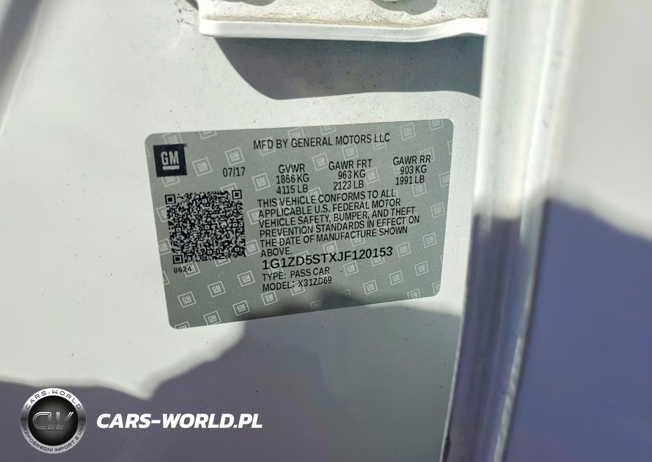 2018 Chevrolet Malibu Lt VIN:1G1ZD5STXJF120153 - 12