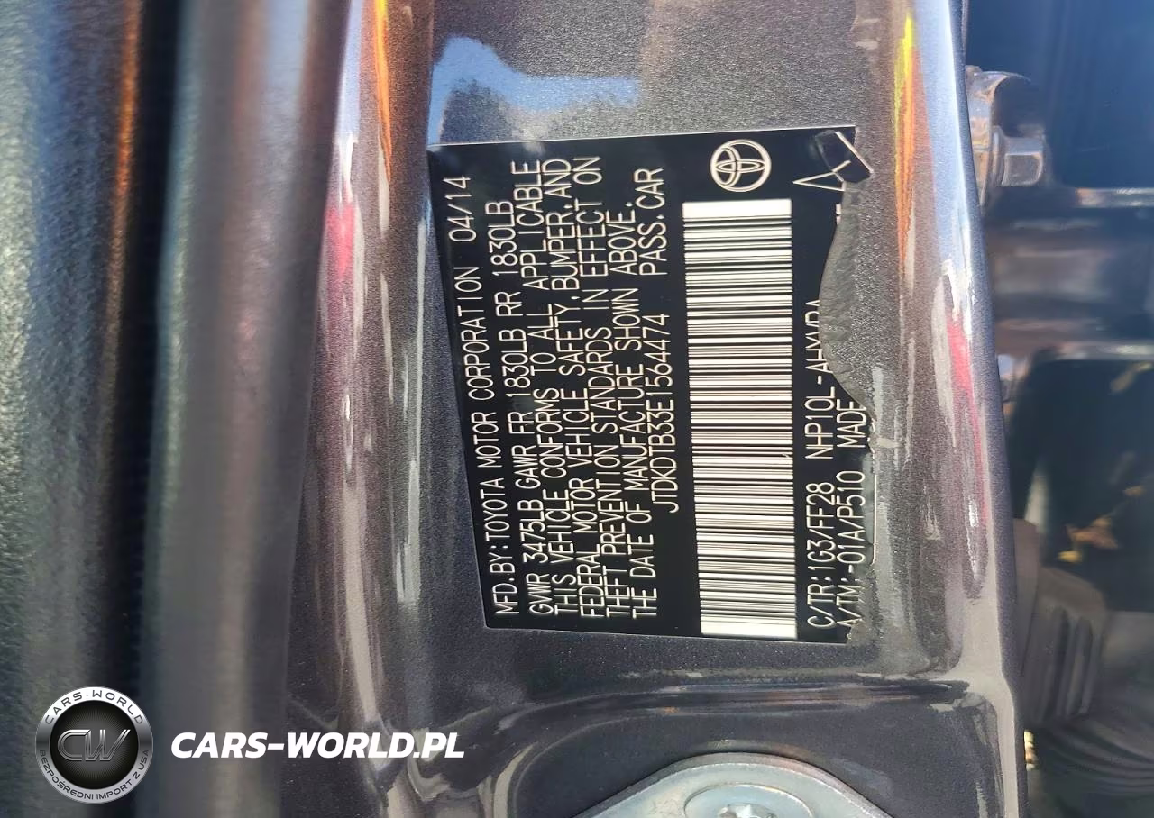 2014 Toyota Prius VIN:JTDKDTB33E1564474 - 12