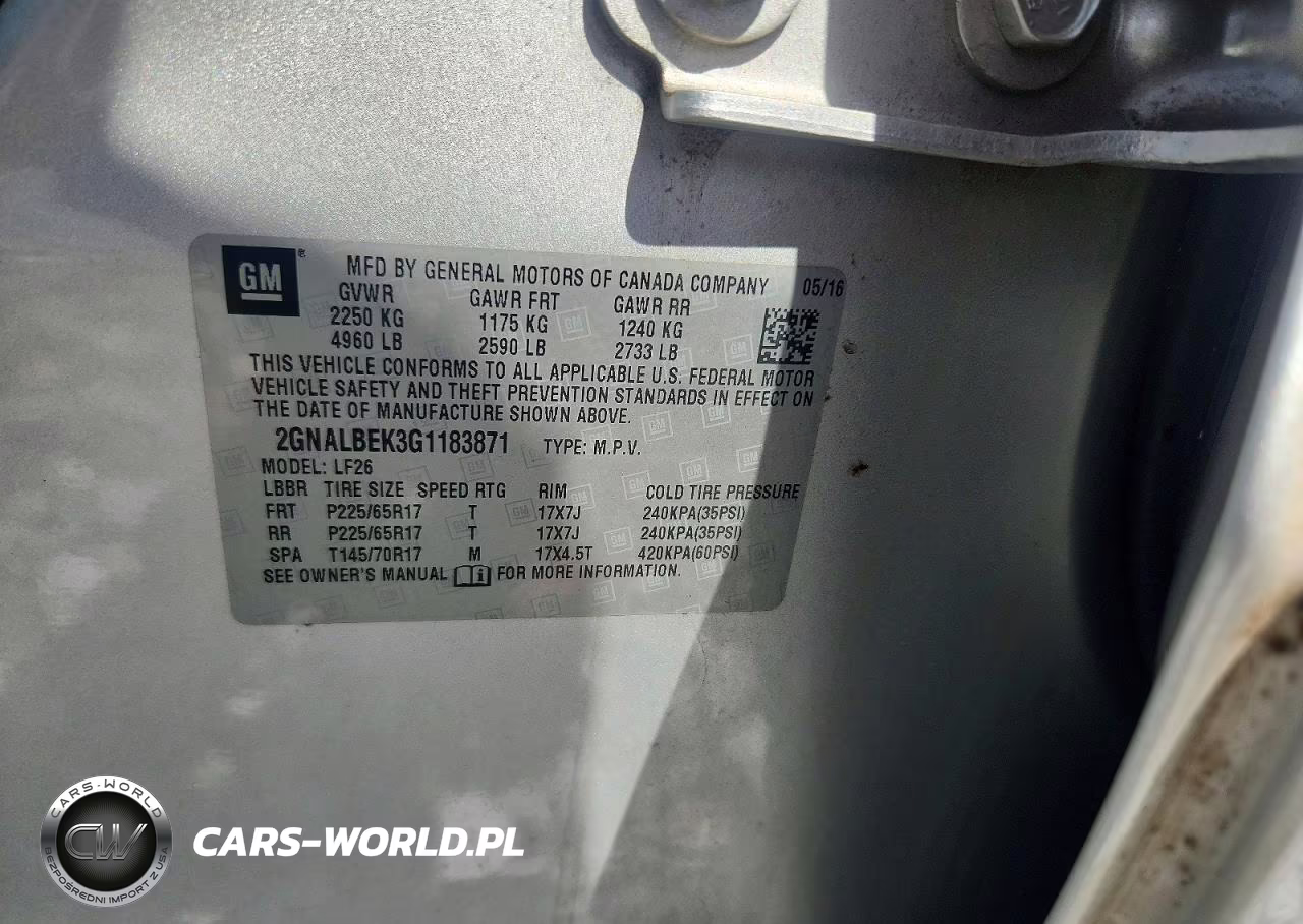 2016 Chevrolet Equinox Ls VIN:2GNALBEK3G1183871 - 13